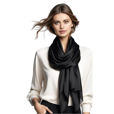 180x90 100% Silk Scarf Black White Silk Stole Business Style Foulard 11 Colours N192