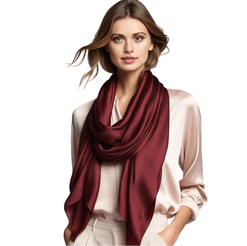 180x90 100% Silk Scarf Red Silk Stole Business Style Foulard 11 colours N192