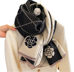 Cashmere Scarf 200x70 Beige Beige  Business Style  Wool Shawl Wrap Pashmina S42