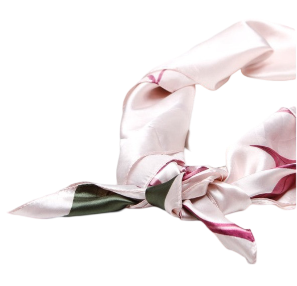 90x90 Silk Scarf Rose Flowers Stole Foulard Shawl Wrap N241