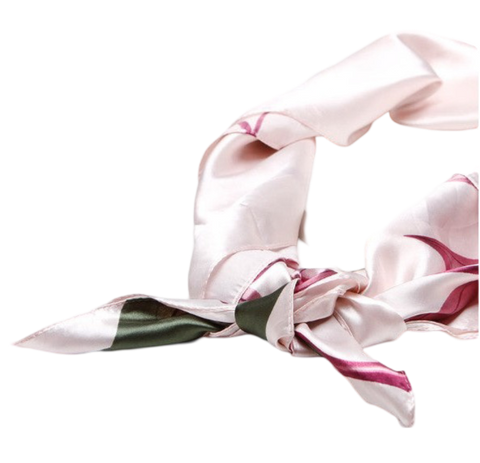 90x90 Silk Scarf Rose Flowers Stole Foulard Shawl Wrap N241