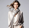 LA FERANI 180x90 100% Silk Scarf Grey Silk Stole Business Style Foulard 11 colours N192