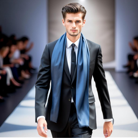 Herren 100% Seidenschal Weiß Schwarz 180x90cm Halstuch Uni Farbe Business Style für Anzug 10 Farben N192