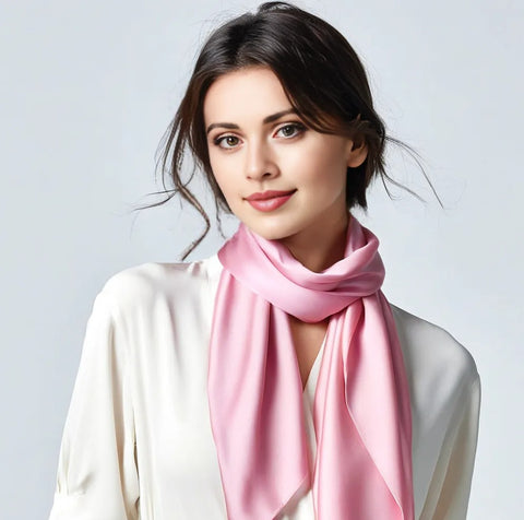 90x90 Silk Scarf Pink Shawl Business Style Bandana Neck Stole Foulard 8 Colours NB1