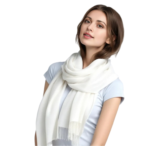 Summer Scarf 100% Cashmere Thin 185x65 White Business Style Wool Shawl Wrap Pashmina 11 colours S3